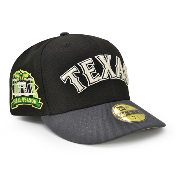 Texas Rangers 2019 FINAL SEASON Exclusive New Era 59Fifty Fitted Hat - Black/Graphite