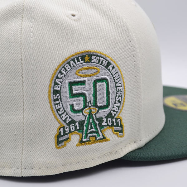 Anaheim Angels 50th Anniversary Exclusive New Era 59Fifty Fitted Hat – Chrome/Green