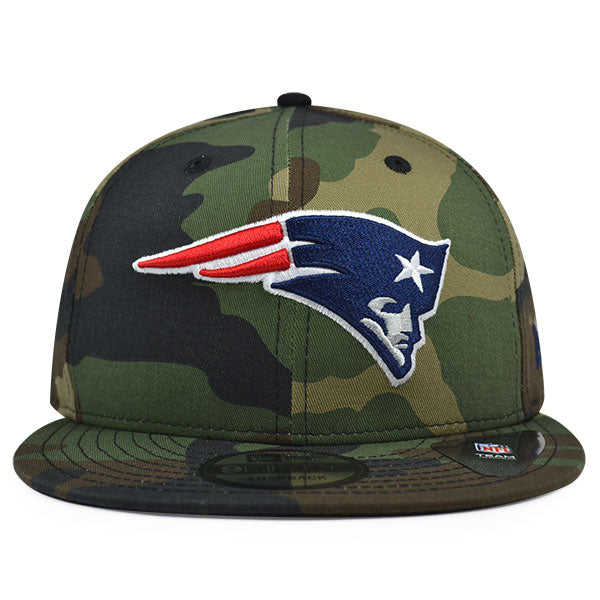 New England Patriots New Era NFL Woodland Camo Snapback 9Fifty Hat