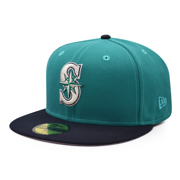 Seattle Mariners NEW 2023 ALL-STAR GAME Exclusive New Era 59Fifty Fitted Hat – Teal/Navy/Pink Bottom
