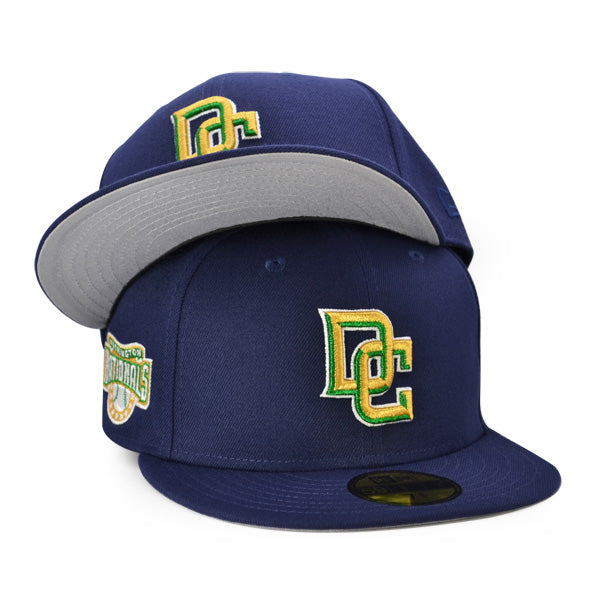 Washington Nationals ALTERNATE TEAM Side Patch Exclusive New Era 59Fifty Fitted Hat - Navy/Metallic Gold/Emerald