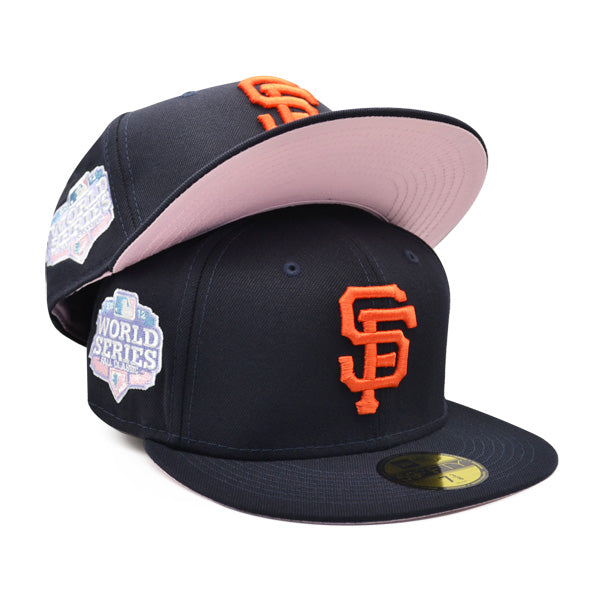 San Francisco Giants 2012 WORLD SERIES New Era POP-ALOT 59Fifty Fitted Hat - Navy/Pink Bottom