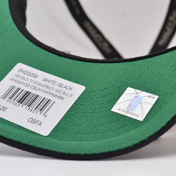 Jordan Days HWC Exclusive Mitchell & Ness Chicago Bulls 1993 BACK TO BACK TO BACK World Champions Snapback Hat - White/Black