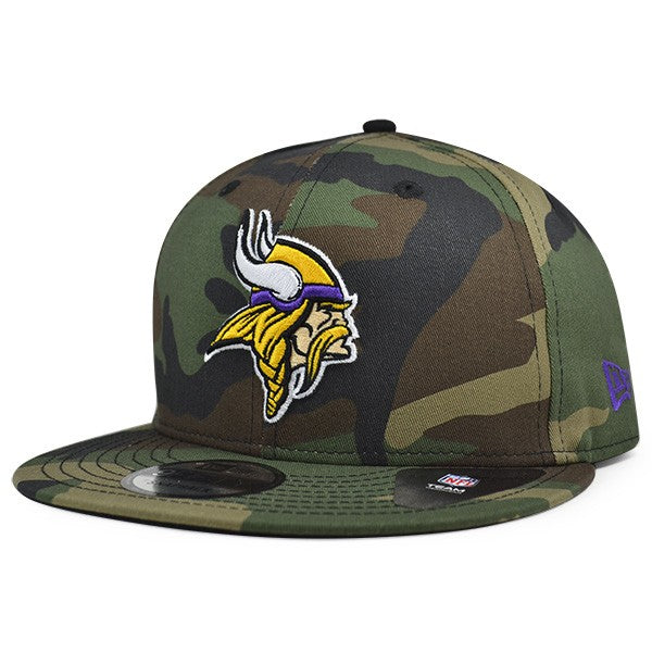 Minnesota Vikings New Era NFL Woodland Camo Snapback 9Fifty Hat