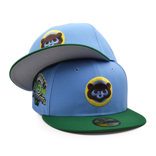 Chicago Cubs 1990 ALL-STAR GAME Exclusive New Era 59Fifty Fitted Hat - Sky/Green