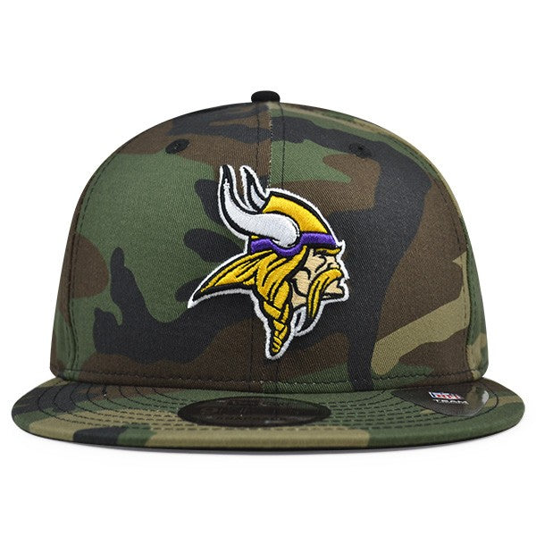 Minnesota Vikings New Era NFL Woodland Camo Snapback 9Fifty Hat