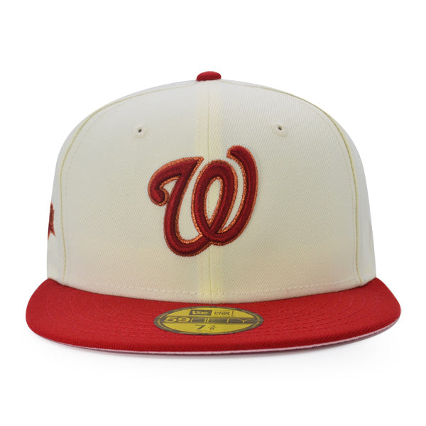 Washington Nationals 10 YEAR ANNIVERSARY Exclusive New Era 59Fifty Fitted Hat  - Chrome/Pinot/Pink UV