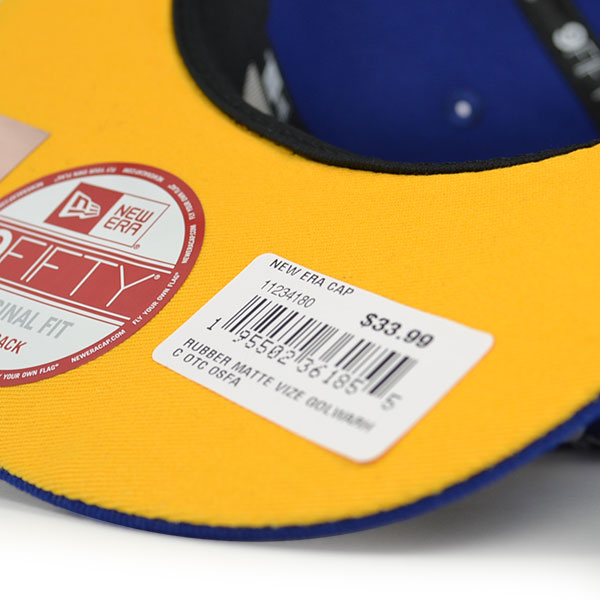 Golden State Warriors RUBBER MATTE VIZE SNAPBACK 9Fifty New Era NBA Hat