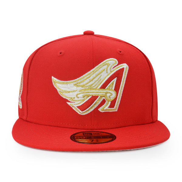 Anaheim Angels 50th ANNIVERSARY Exclusive New Era 59Fifty Fitted Hat- Front Door Red/Pink UV