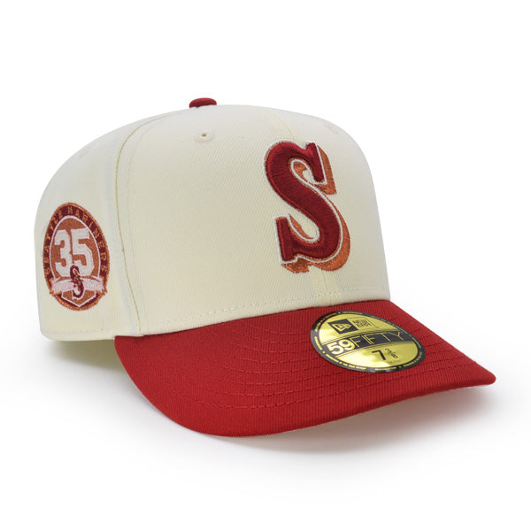 Seattle Mariners 35th ANNIVERSARY Exclusive New Era 59Fifty Fitted Hat  - Chrome/Pinot/Pink UV