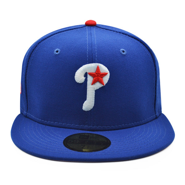 Philadelphia Phillies 2008 WORLD SERIES Exclusive New Era 59Fifty Fitted Hat – Royal/Red/Pink Bottom