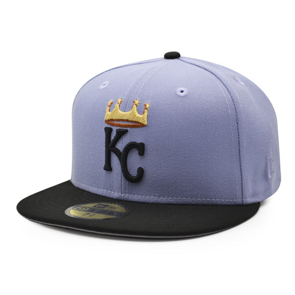 Kansas City Royals 50th Anniversary Exclusive New Era 59Fifty Fitted Hat - Lavender/Black
