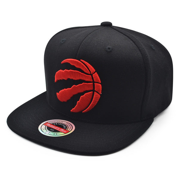 Toronto Raptors Mitchell & Ness DOWNTIME REDLINE Stretch Snapback Hat - Black/Red