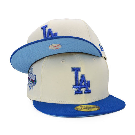 Los Angeles Dodgers 40th ANNIVERSARY Exclusive New Era 59Fifty Fitted Hat – Chrome/Royal