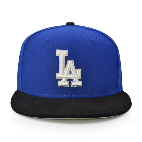 Los Angeles Dodgers 40th ANNIVERSARY Exclusive New Era 59Fifty CORD Fitted Hat – Royal/Black