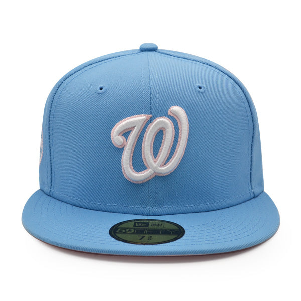 Washington Nationals 2008 INAUGURAL SEASON Exclusive New Era 59Fifty Fitted Hat – Sky/Pink Bottom