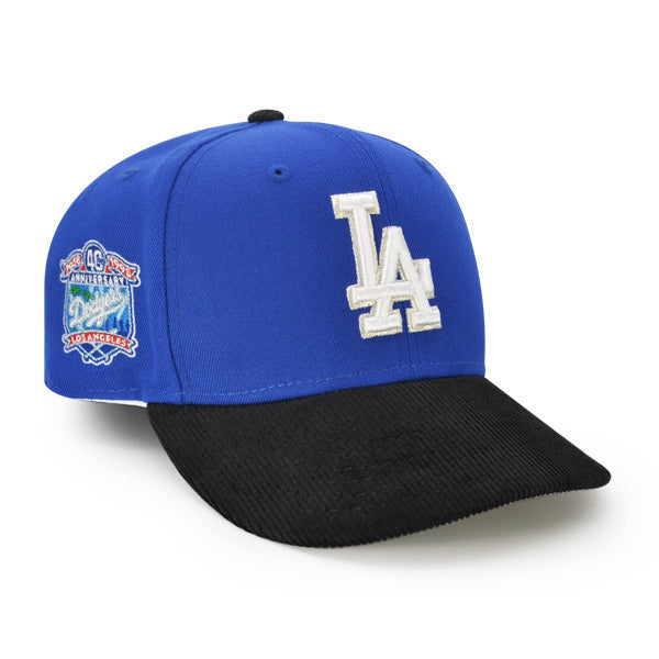 Los Angeles Dodgers 40th ANNIVERSARY Exclusive New Era 59Fifty CORD Fitted Hat – Royal/Black
