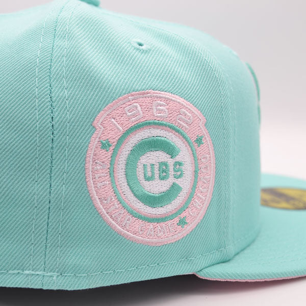 Chicago Cubs 1962 ALL-STAR GAME Exclusive New Era 59Fifty Fitted Hat - Blue Tint/Pink