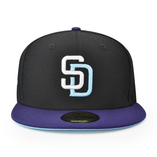 San Diego Padres 40th ANNIVERSARY Exclusive New Era 59Fifty Fitted Hat - Black/Purple