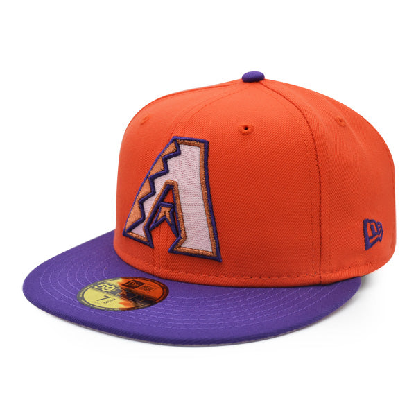 Arizona Diamondbacks 20th Anniversary Exclusive New Era 59Fifty Fitted Hat -Orange/Purple/Pink Bottom