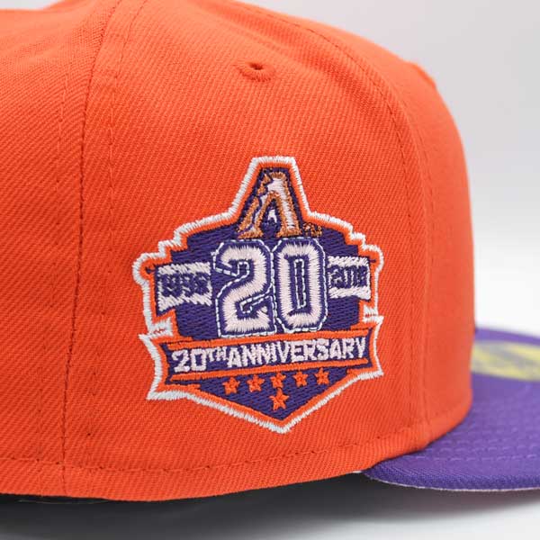 Arizona Diamondbacks 20th Anniversary Exclusive New Era 59Fifty Fitted Hat -Orange/Purple/Pink Bottom