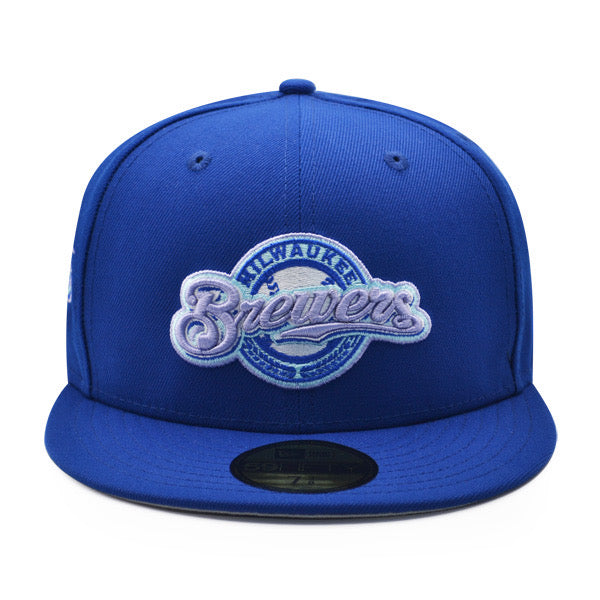 Milwaukee Brewers 2002 ALL-STAR GAME EXCLUSIVE New Era 59Fifty Fitted Hat – Royal/Lavender