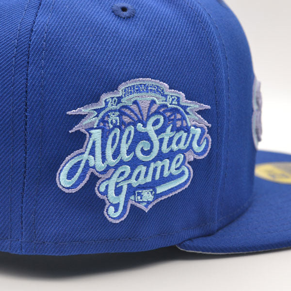 Milwaukee Brewers 2002 ALL-STAR GAME EXCLUSIVE New Era 59Fifty Fitted Hat – Royal/Lavender