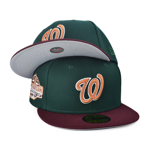 Washington Nationals 2018 ALL-STAR GAME Exclusive New Era 59Fifty Fitted Hat - Dark Green/Maroon