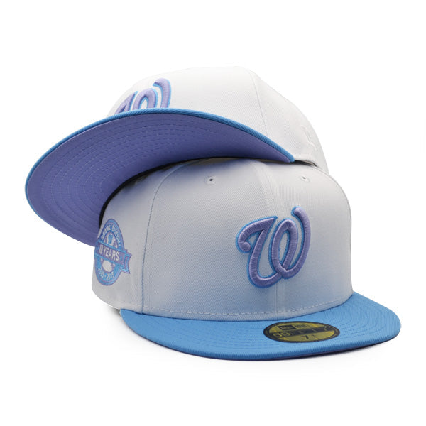 Washington Nationals 10 YEARS Exclusive New Era 59Fifty Fitted Hat – White/Sky