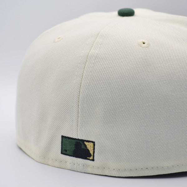 Tampa Bay Devil Rays 10 SEASONS Exclusive New Era 59Fifty Fitted Hat - Chrome/Pine/Gold Metallic