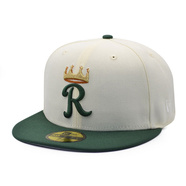 Kansas City Royal 50th ANNIVERSARY Exclusive New Era 59Fifty Fitted Hat - Chrome/Pine/Gold Metallic