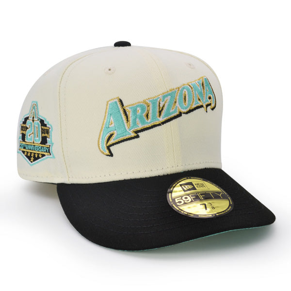 Arizona Diamondbacks 20th ANNIVERSARY Exclusive New Era 59Fifty Fitted Hat - Chrome/Black/Mint