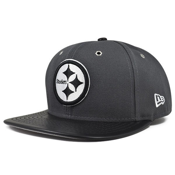 Pittsburgh Steelers METAL HOOK Graphite Snapback 9Fifty New Era NFL Hat