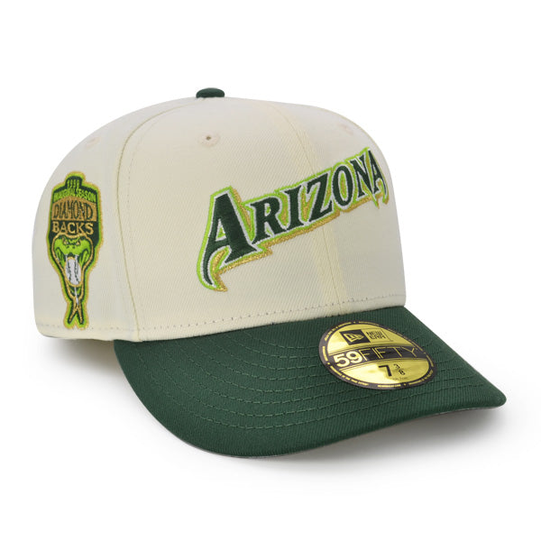 Arizona Diamondbacks 1989 INAUGURAL SEASON Exclusive New Era 59Fifty Fitted Hat - Chrome/Green/Gold Metallic