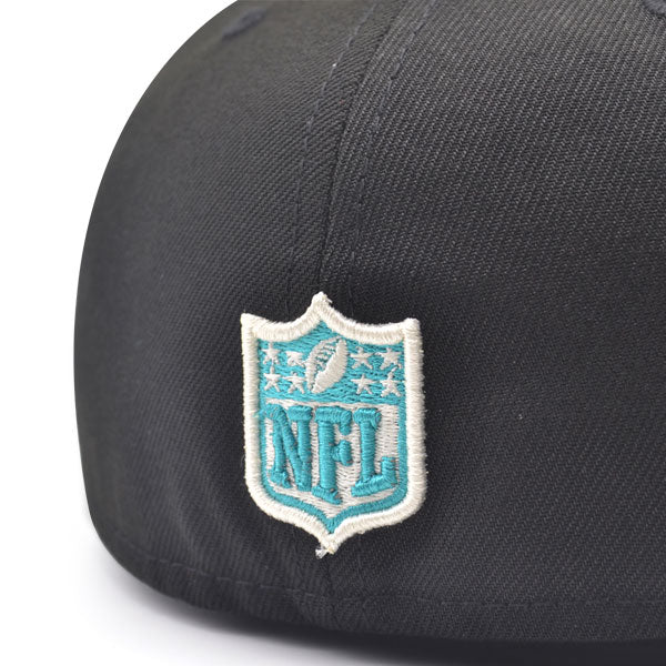 Dallas Cowboys AQUA BLUE HOOK Exclusive New Era 59Fifty Fitted NFL Hat - Black/Aqua