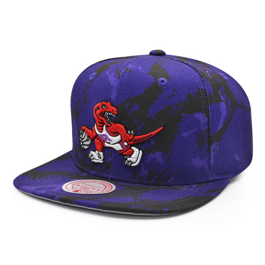 Toronto Raptors Mitchell & Ness DOWN FOR ALL Snapback Hat - Purple/Black