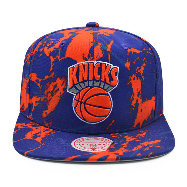 New York Knicks Mitchell & Ness DOWN FOR ALL Snapback Hat - Royal/Orange