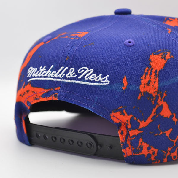 New York Knicks Mitchell & Ness DOWN FOR ALL Snapback Hat - Royal/Orange