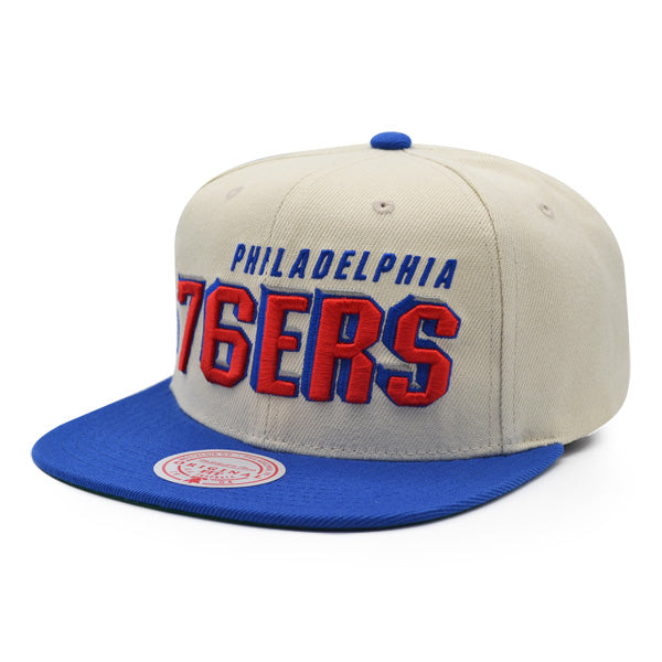 Philadelphia 76ers Mitchell & Ness 1996 NBA DRAFT DAY Snapback Hat - Royal/Red