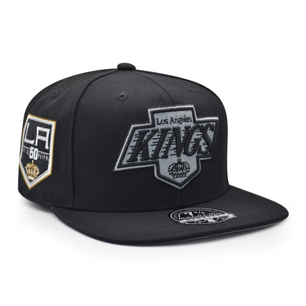 BAIT x NHL x Mitchell And Ness Los Angeles Kings Classic Chevron Snapback  Cap (black / gray)