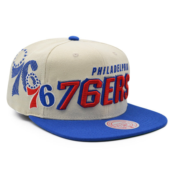 Philadelphia 76ers Mitchell & Ness 1996 NBA DRAFT DAY Snapback Hat - Royal/Red