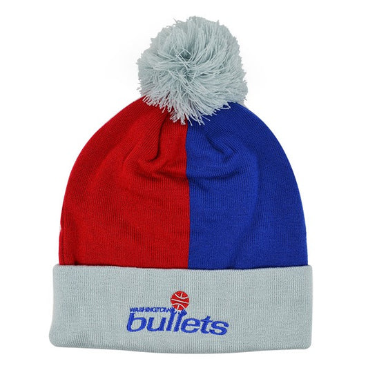 Washington Bullets OVER AND BACK Mitchell & Ness Cuffed Pom NBA Hat