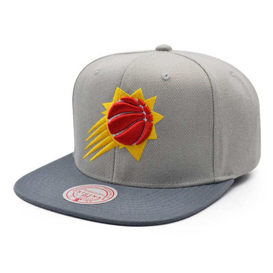 Phoenix Suns NBA Mitchell & Ness COOL GRAY Snapback Hat - Gray/Orange/Yellow