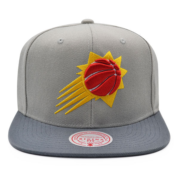 Phoenix Suns NBA Mitchell & Ness COOL GRAY Snapback Hat - Gray/Orange/Yellow