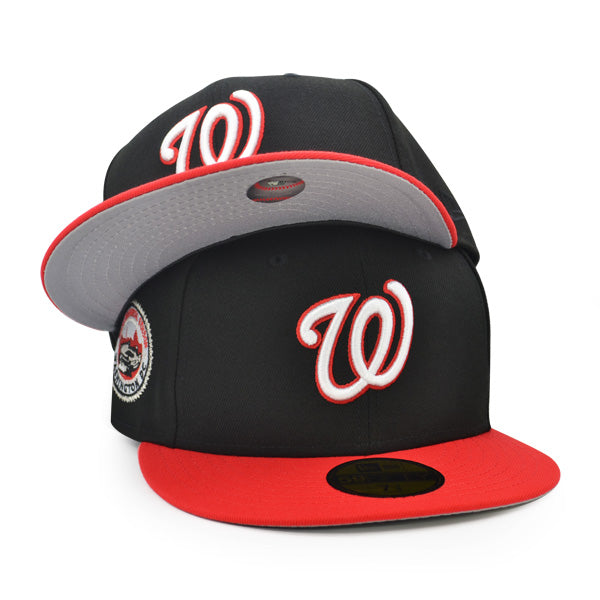 Washington Nationals 2008 INAUGURATION Exclusive New Era 59Fifty Fitted Hat - Black/Red