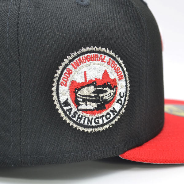 Washington Nationals 2008 INAUGURATION Exclusive New Era 59Fifty Fitted Hat - Black/Red