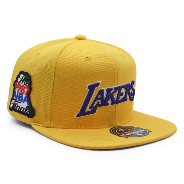 Los Angeles Lakers 1987 NBA Finals Champions Mitchell & Ness Dynasty HWC Collection Fitted Hat - Yellow