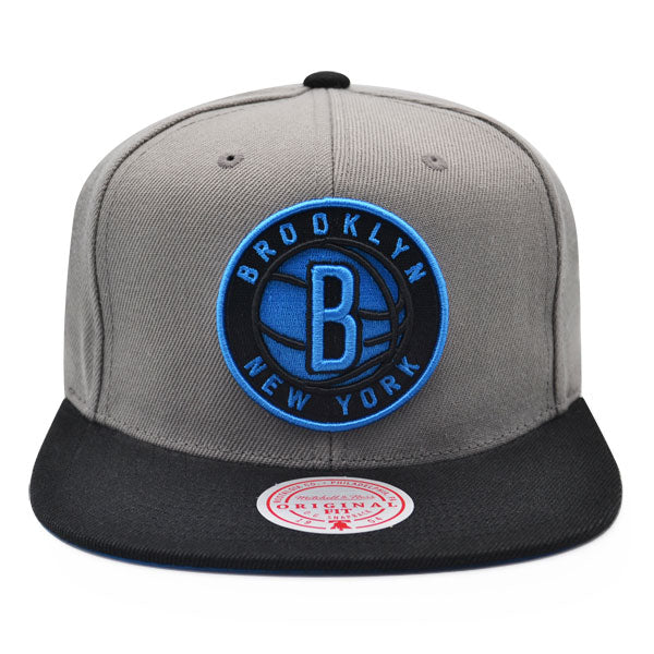 Brooklyn Nets NBA Mitchell & Ness NEON LIGHTS Snapback Hat - Gray/Black/Blue