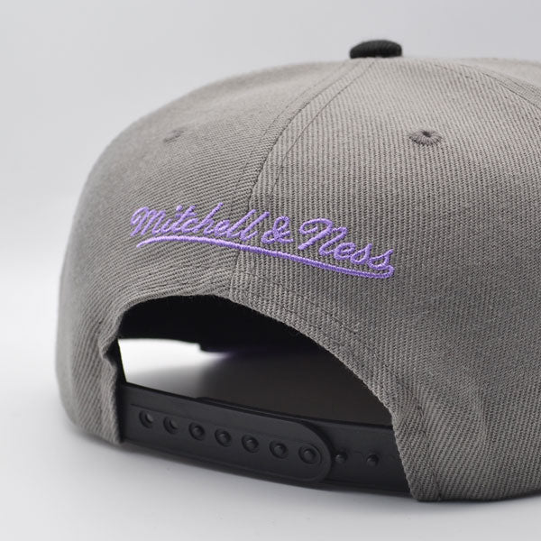 Milwaukee Bucks NBA Mitchell & Ness NEON LIGHTS Snapback Hat - Gray/Black/Purple