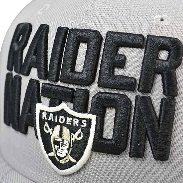 Oakland Raiders RAIDER NATION Fitted 59Fifty New Era NFL Hat - Gray/Black